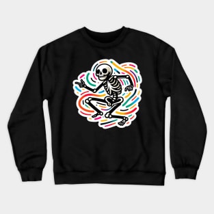 Dancing Skeleton Vibing Crewneck Sweatshirt